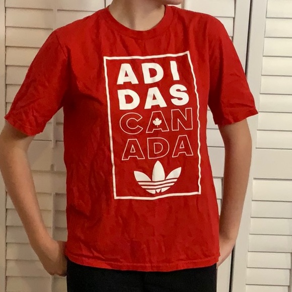 adidas Tops - Adidas Red “Canada” TShirt - Youth XL - NWOT